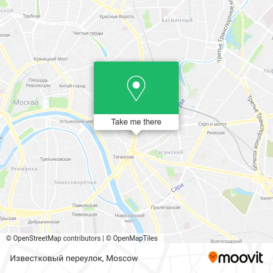 Известковый переулок map