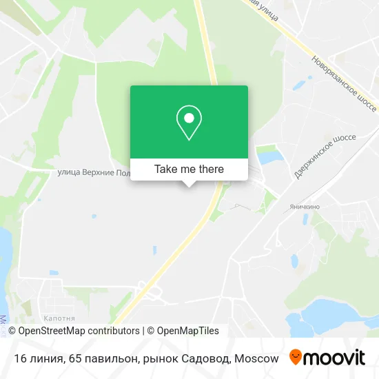 16 линия, 65 павильон, рынок Садовод map