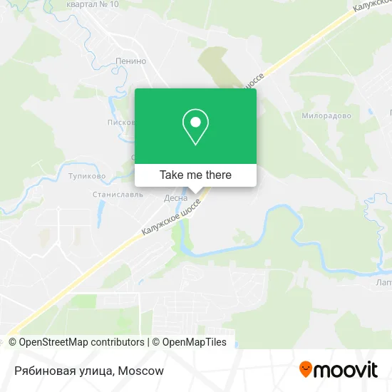 Рябиновая улица map