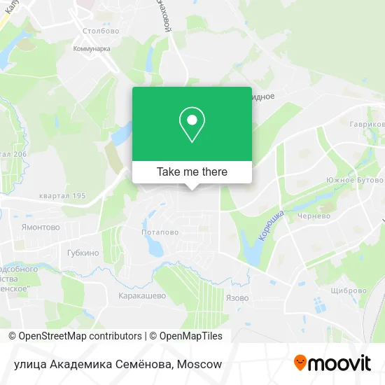 улица Академика Семёнова map