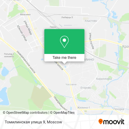 Томилинская улица 9 map