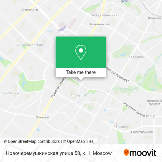 Новочеремушкинская улица 58, к. 1 map