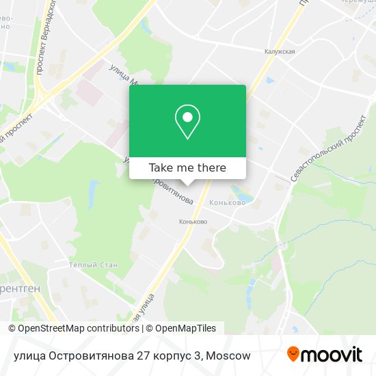 улица Островитянова 27 корпус 3 map