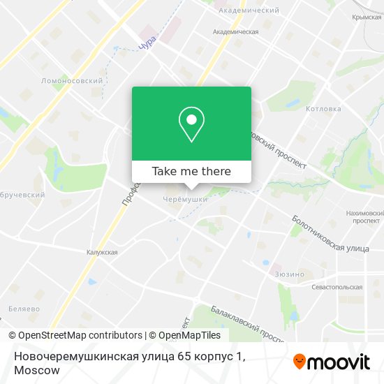 Новочеремушкинская улица 65 корпус 1 map