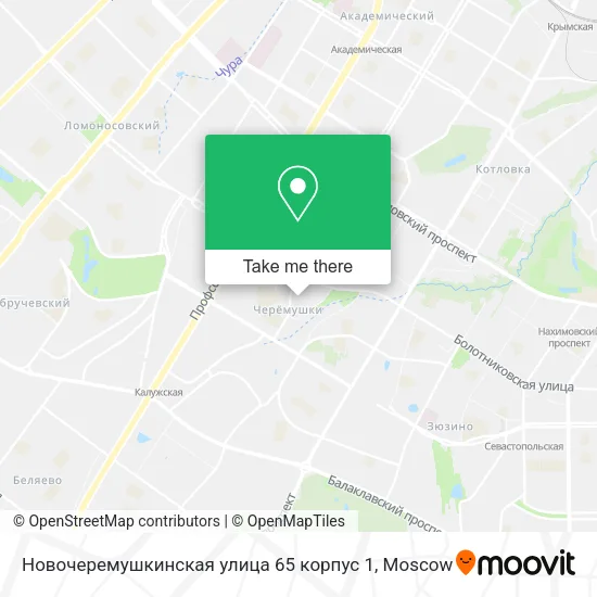 Новочеремушкинская улица 65 корпус 1 map