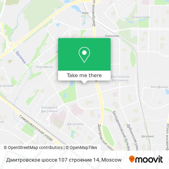 Дмитровское шоссе 107 строение 14 map