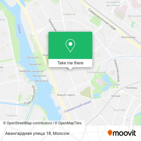 Авангардная улица 18 map