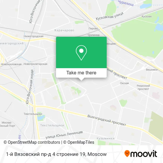 1-й Вязовский пр-д 4 строение 19 map
