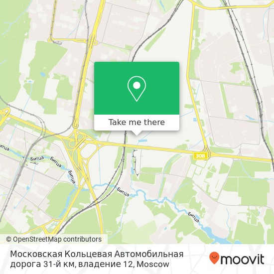 Московская Кольцевая Автомобильная дорога 31-й км, владение 12 map