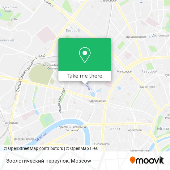 Зоологический переулок map