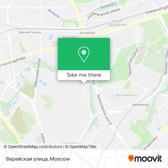 Верейская улица map