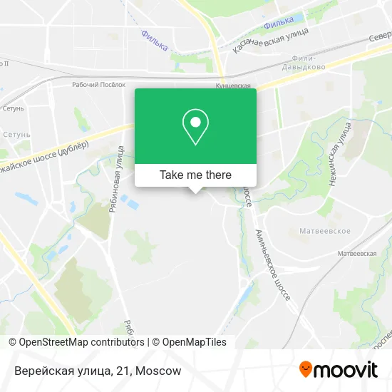 Верейская улица, 21 map