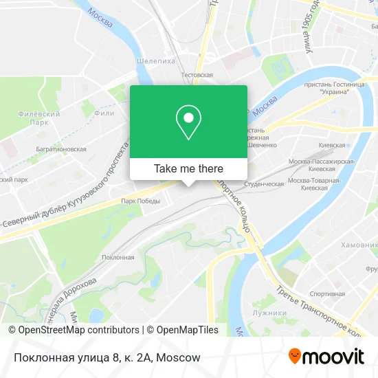 Поклонная улица 8, к. 2А map