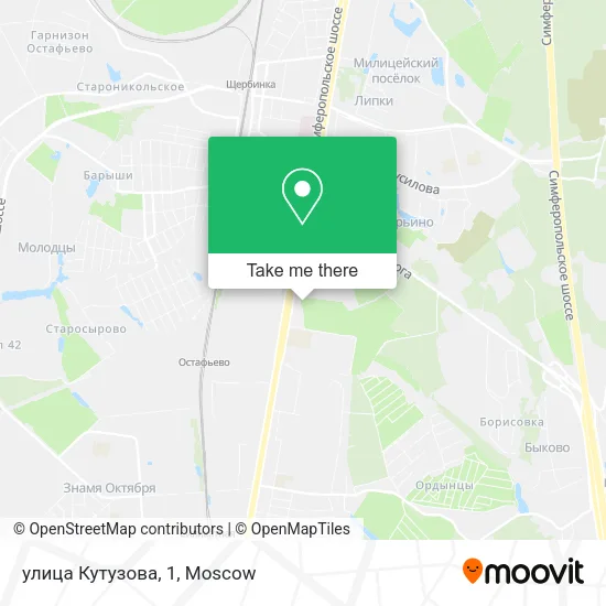 улица Кутузова, 1 map