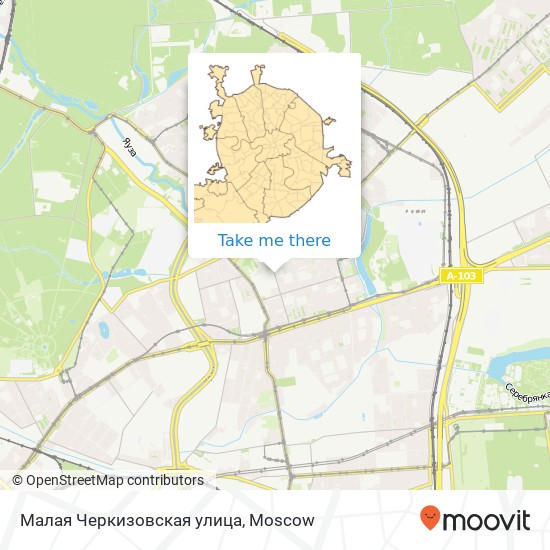 Малая Черкизовская улица map