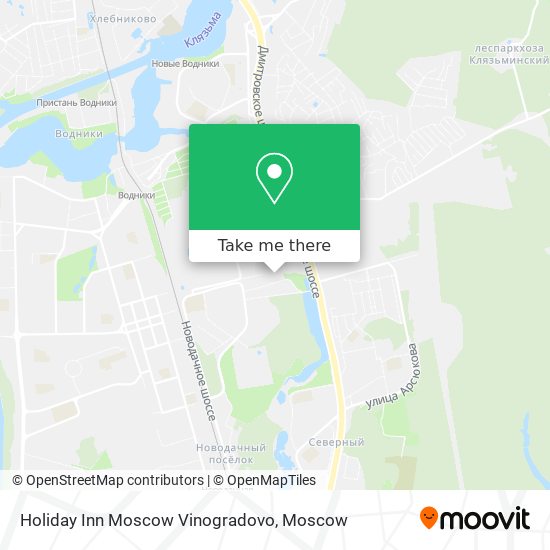 Holiday Inn Moscow Vinogradovo map