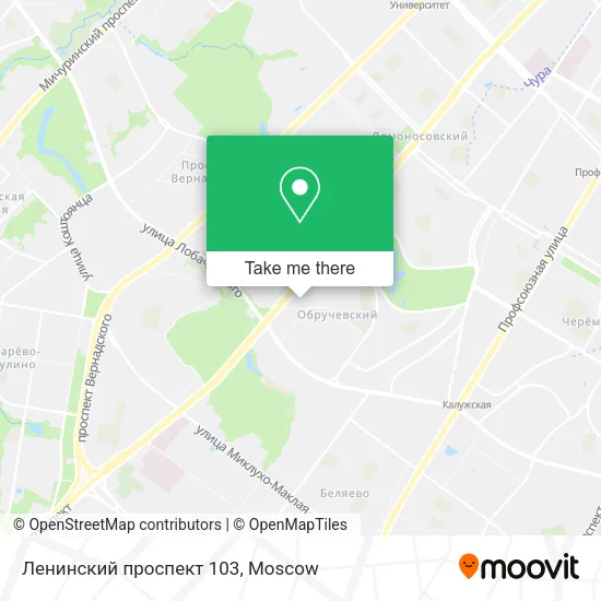 Ленинский проспект 103 map