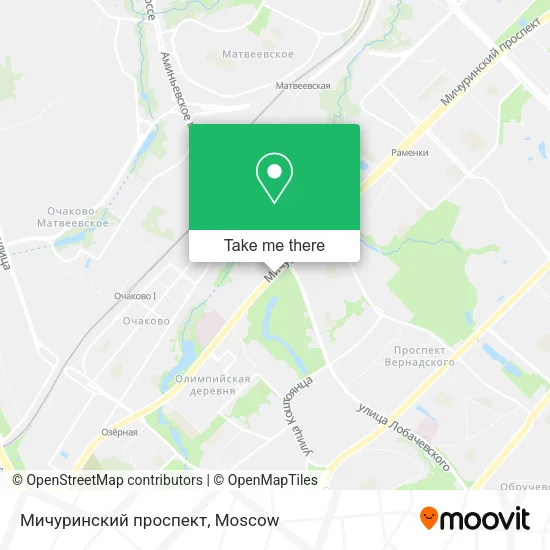 Мичуринский проспект map