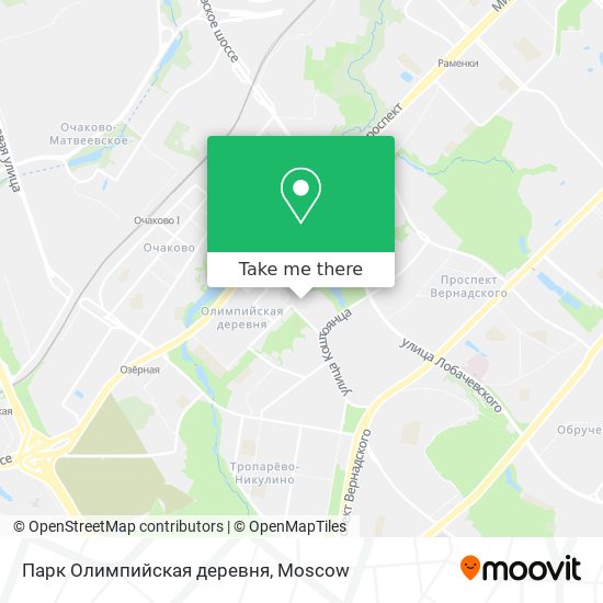 Парк Олимпийская деревня map