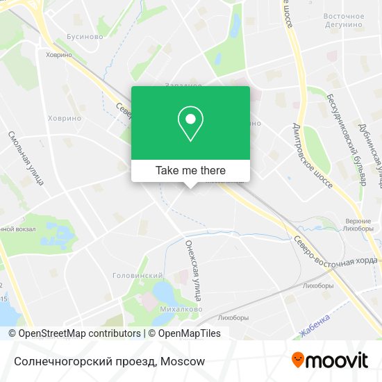 Солнечногорский проезд map