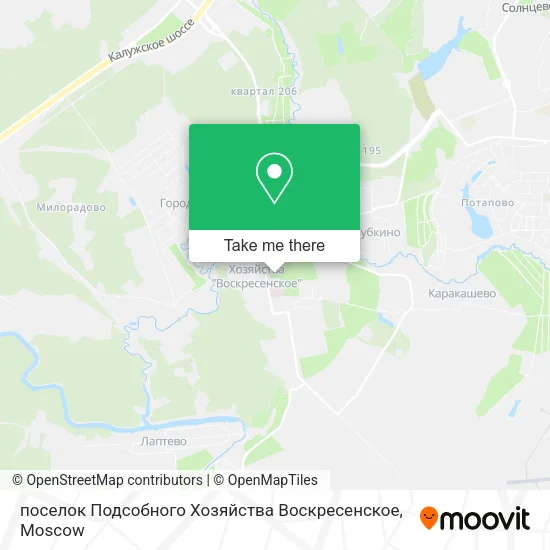 поселок Подсобного Хозяйства Воскресенское map