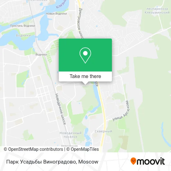 Парк Усадьбы Виноградово map