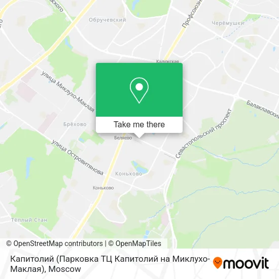 Капитолий (Парковка ТЦ Капитолий на Миклухо-Маклая) map
