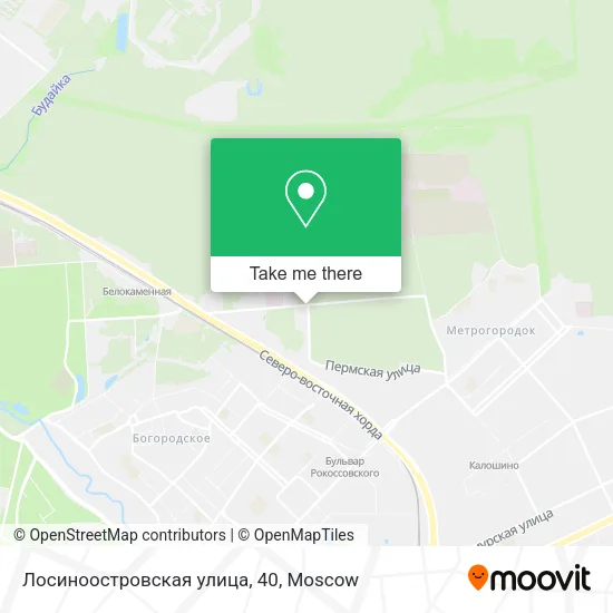 Лосиноостровская улица, 40 map