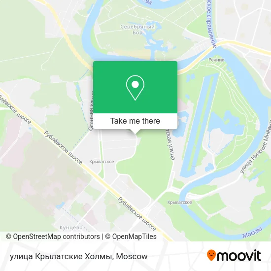 улица Крылатские Холмы map