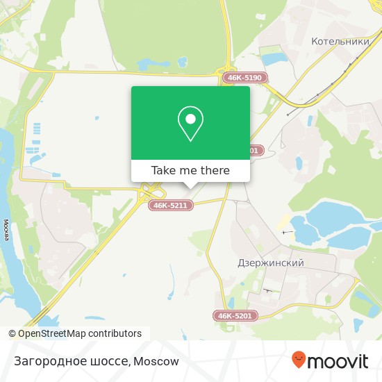 Загородное шоссе map