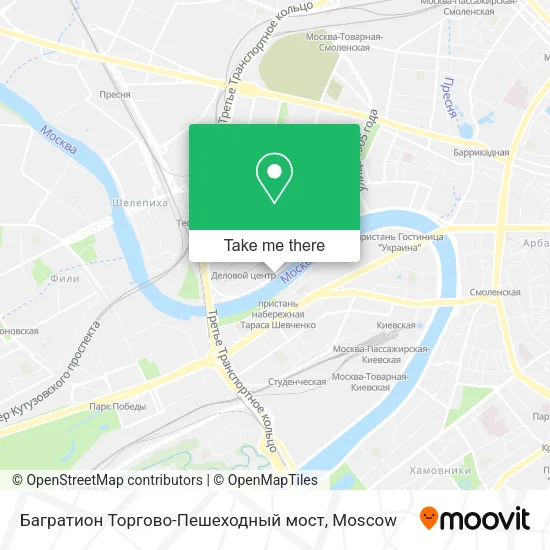 Багратион Торгово-Пешеходный мост map