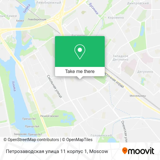 Петрозаводская улица 11 корпус 1 map