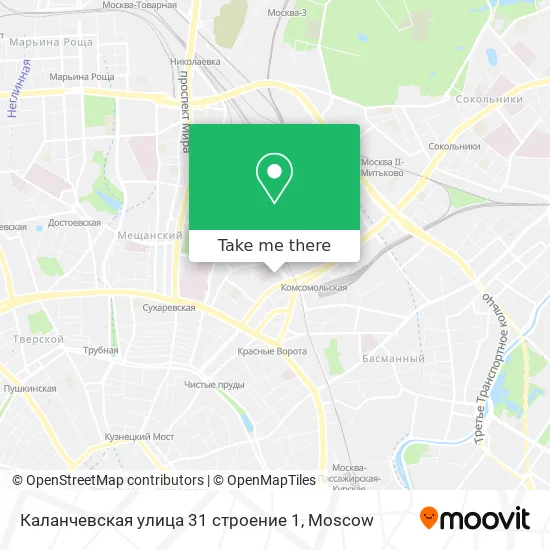 Каланчевская улица 31 строение 1 map