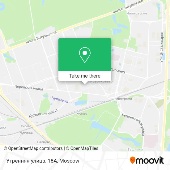Утренняя улица, 18А map