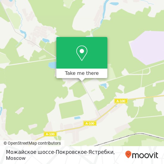 Можайское шоссе-Покровское-Ястребки map