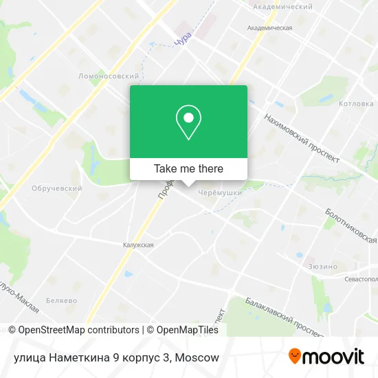 улица Наметкина 9 корпус 3 map