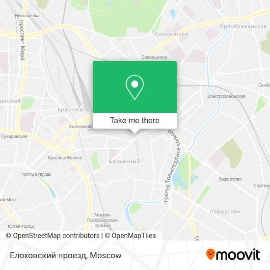 Елоховский проезд map