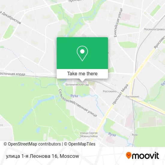 улица 1-я Леонова 16 map