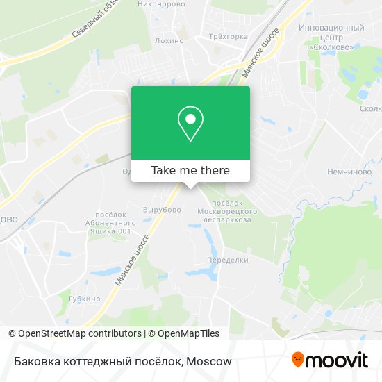 Баковка коттеджный посёлок map