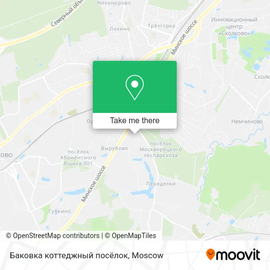 Баковка коттеджный посёлок map