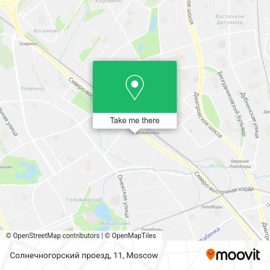 Солнечногорский проезд, 11 map