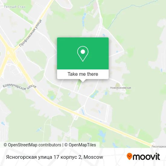 Ясногорская улица 17 корпус 2 map