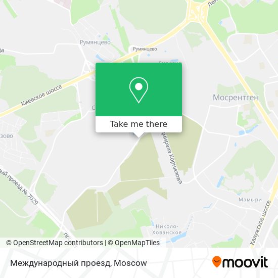 Международный проезд map