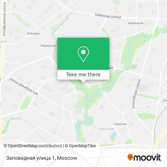 Заповедная улица 1 map