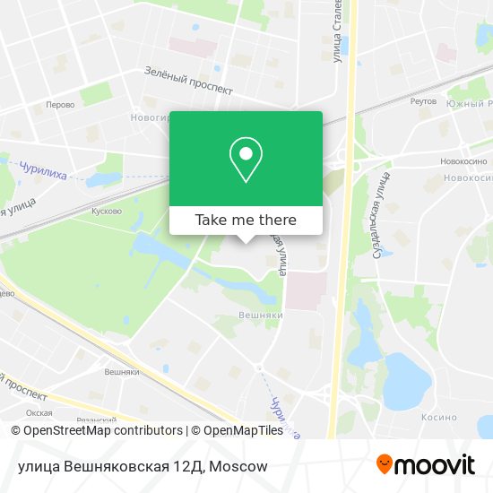 улица Вешняковская 12Д map