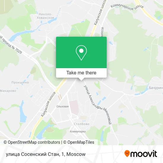 улица Сосенский Стан, 1 map