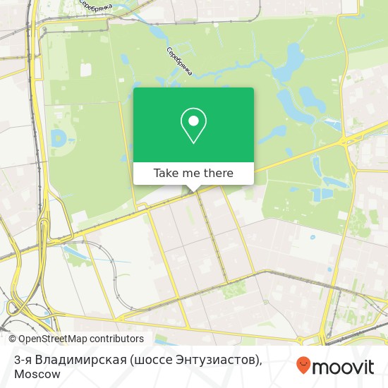 3-я Владимирская (шоссе Энтузиастов) map