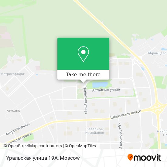 Уральская улица 19А map