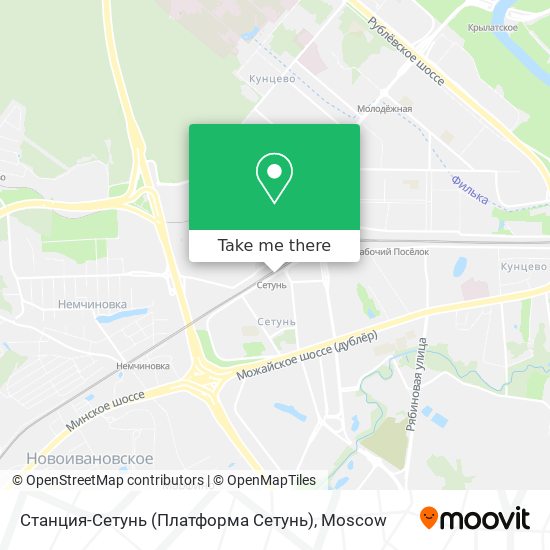 Станция-Сетунь (Платформа Сетунь) map