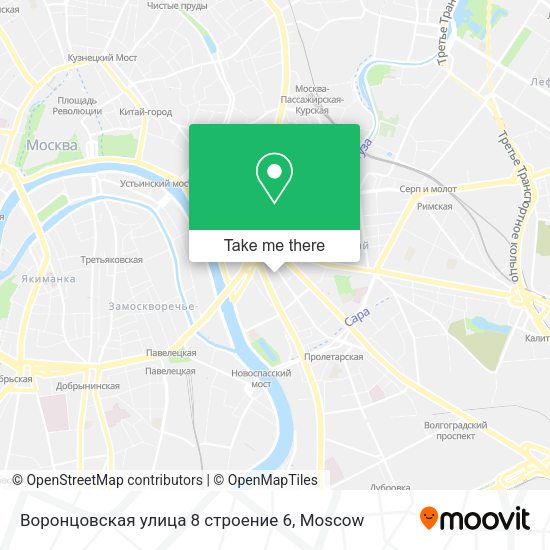 Воронцовская улица 8 строение 6 map